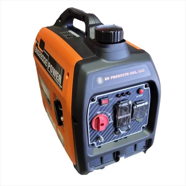 Portable and Inverter Generator, Gasoline, 2,800 W Rated, 3,000 W Surge, Electric Start, 120V AC, Bn Products Usa, Mfr#: BNG2800iE